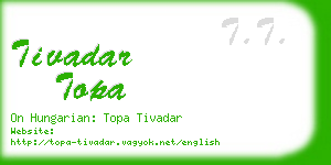 tivadar topa business card